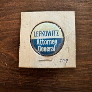 Vintage Lefkowitz Attorney General Political Pin